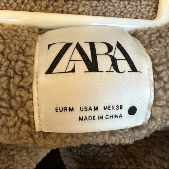 ZARA Oversized Sherpa Teddy Jacket - Picture 5 of 5